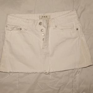 We the free white mini denim skirt